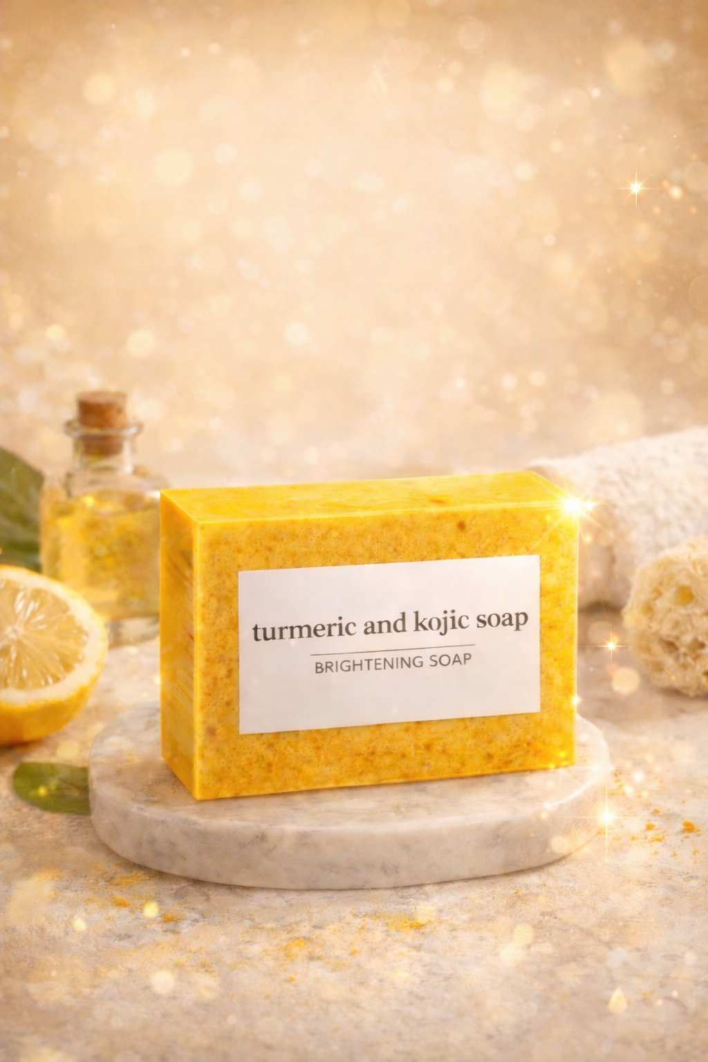Lemon Turmeric and Kojic Acid Soap